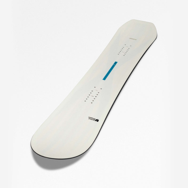 White and blue freeride snowboard Cadet by United Shapes